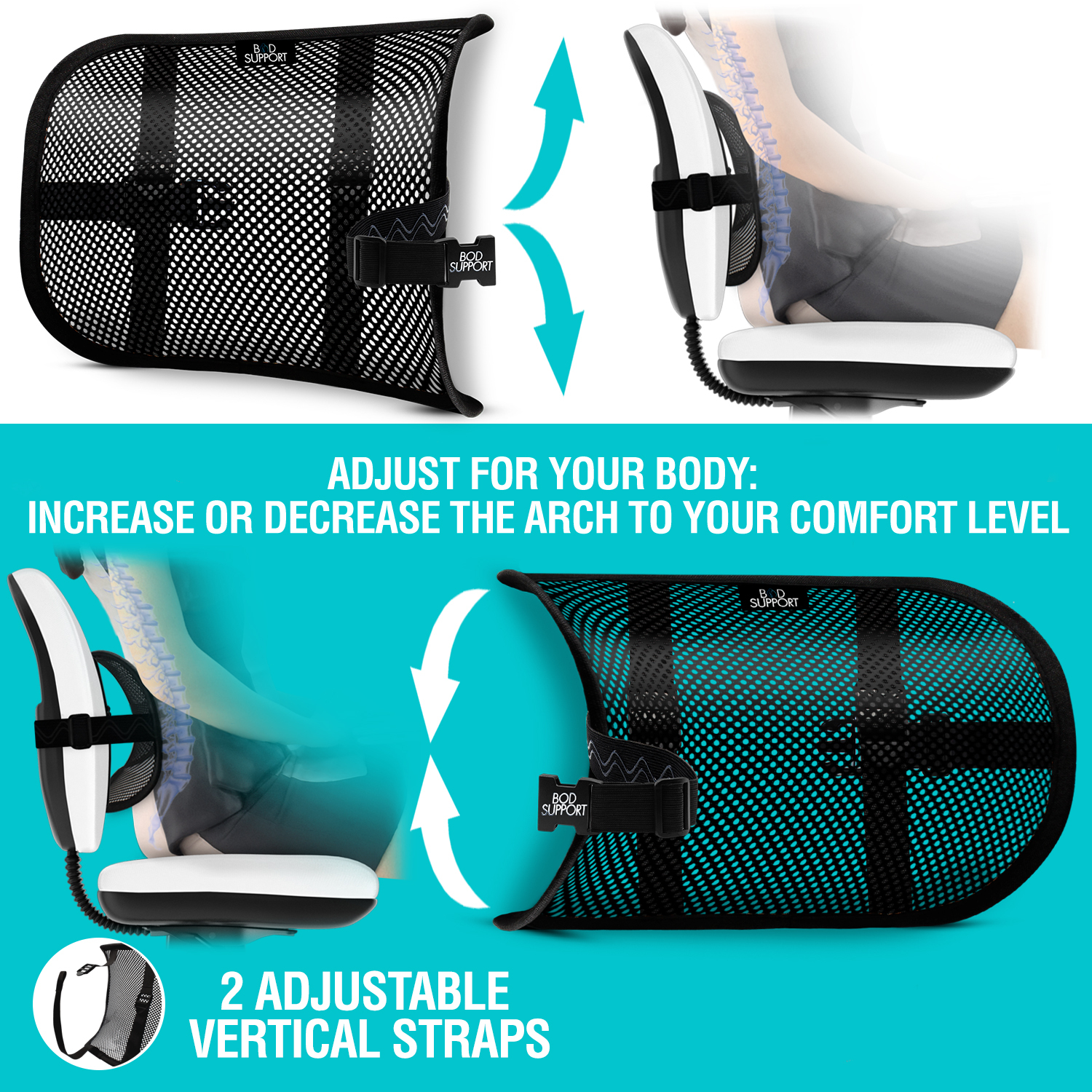 Memory Foam Seat Cushion Set Bod Support